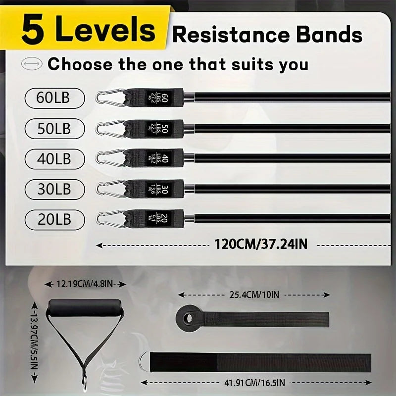 NONE Resistance Bands Set With Door Anchor And Handles