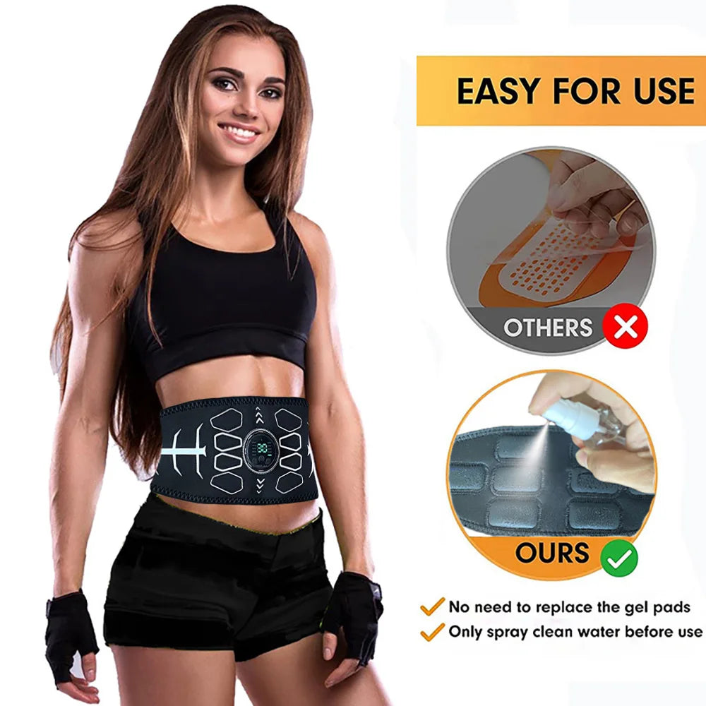 EMS Abdominal Toning Belt Muscle Stimulator Abs Trainer