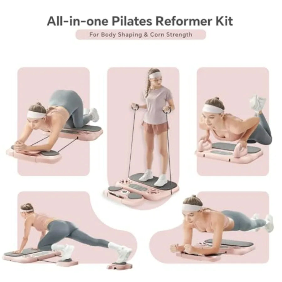6-In-1 Pilates Reformer Board Wooden Core Home Strength Training