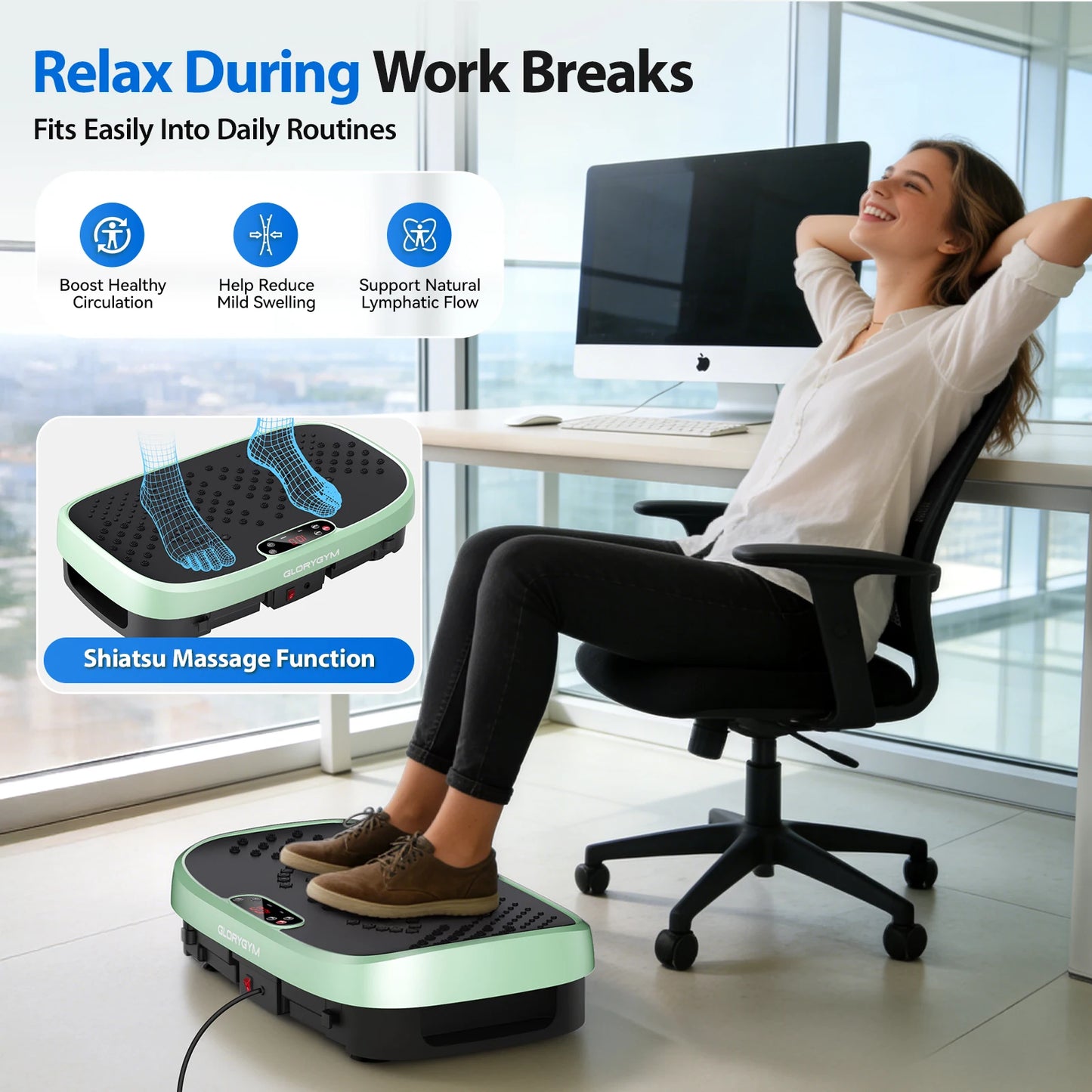 Vibration Plate Exercise Machine For Home Gym Fat Burning Speeds