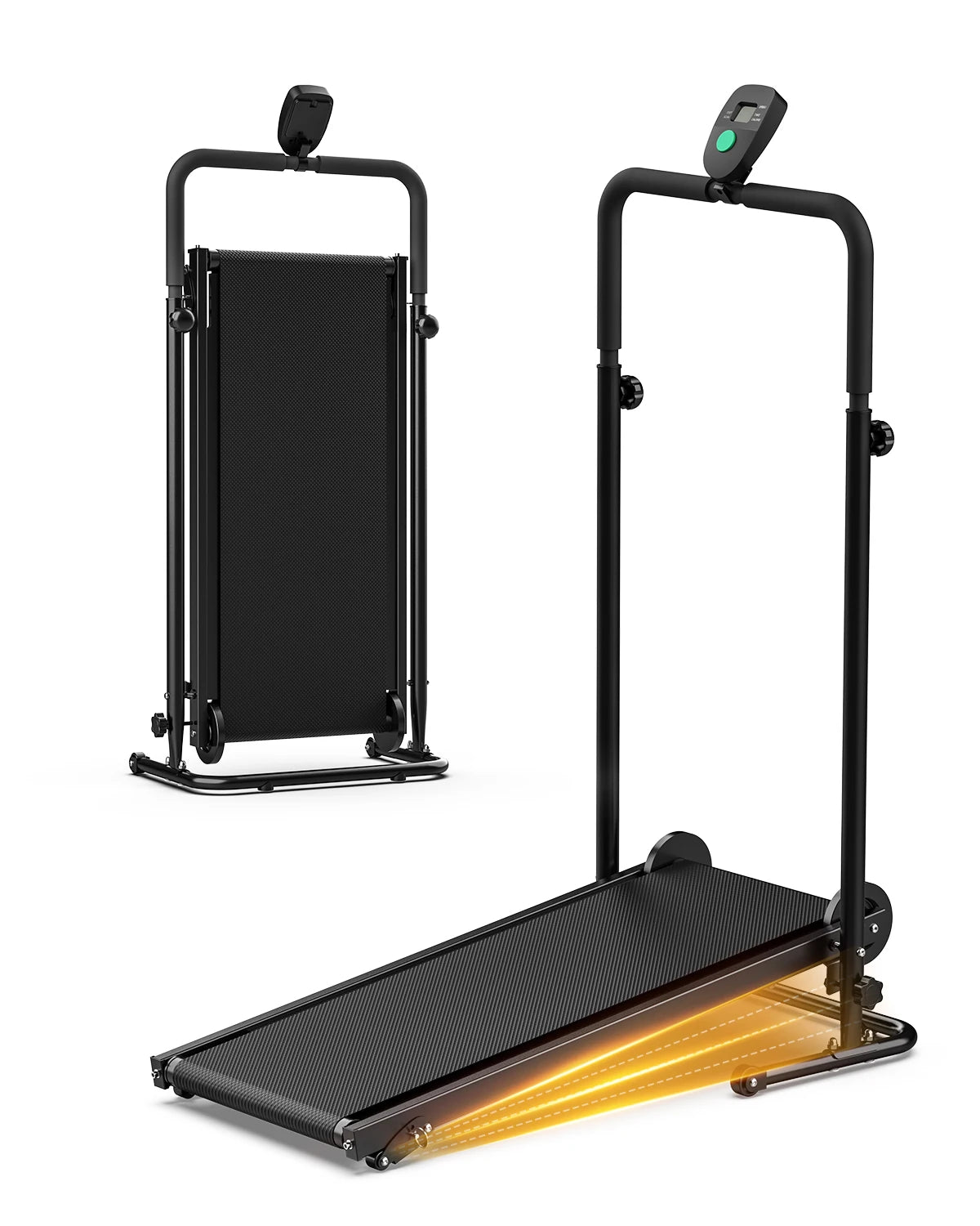 Non Electric Treadmill With Dual Flywheel And Fixed Incline LCD