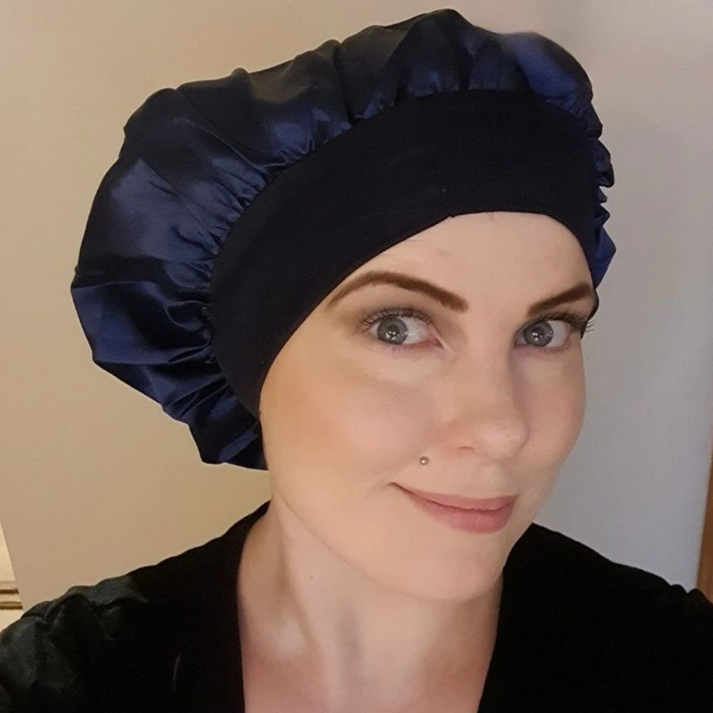 Elegant Satin Hair Bonnet For Long Hair Sleep Cap Night