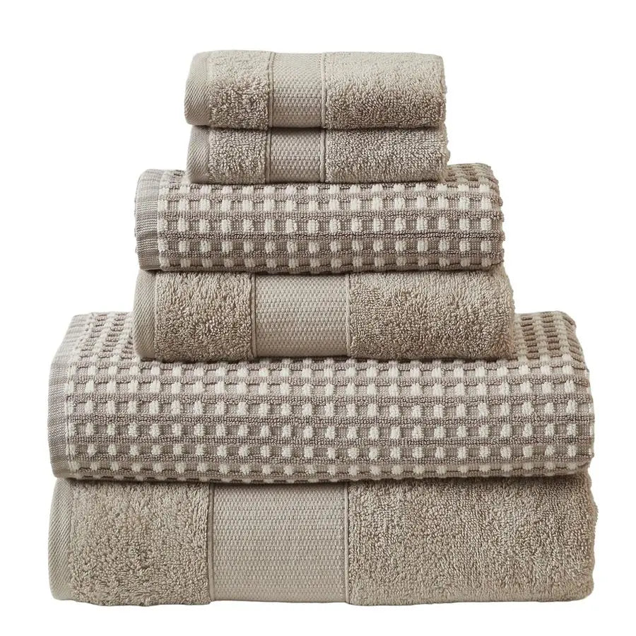 Cobblestone Jacquard Towel Set 100 Percent Combed Cotton