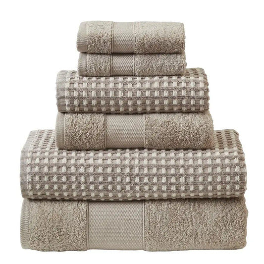 Cobblestone Jacquard Towel Set 100 Percent Combed Cotton