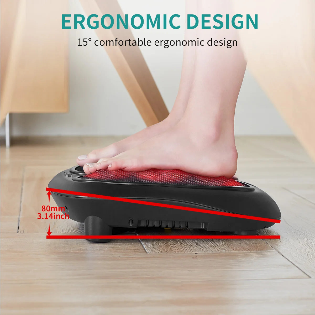 Nekteck Foot Massager With Heat Shiatsu Kneading Relief