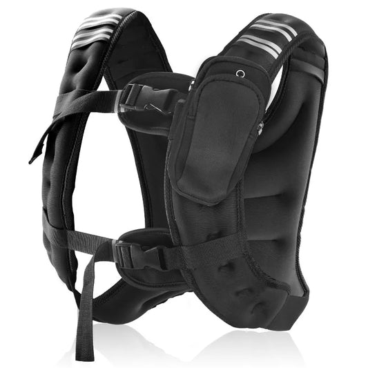 Weighted Vest With Reflective Stripe And Pocket For Workout