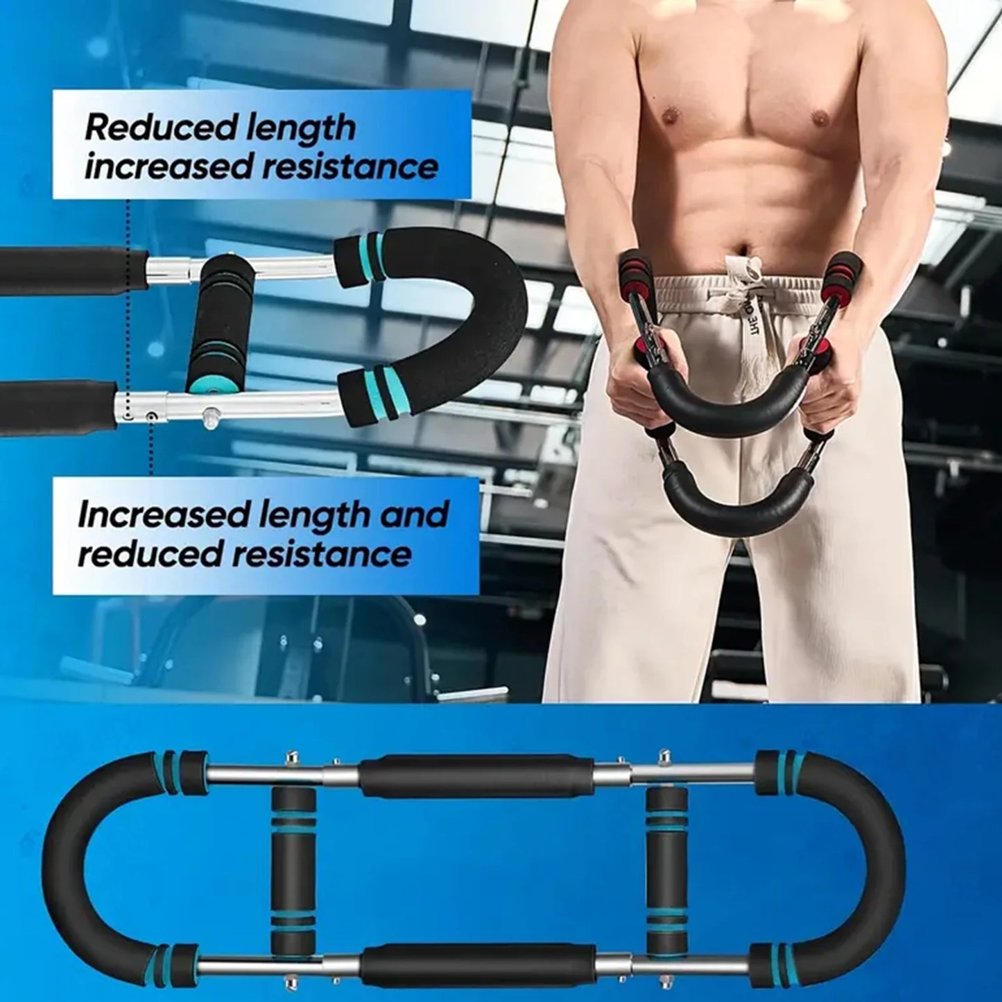 U Shape Hand Gripper Power Twister Arm Trainer Home Workout