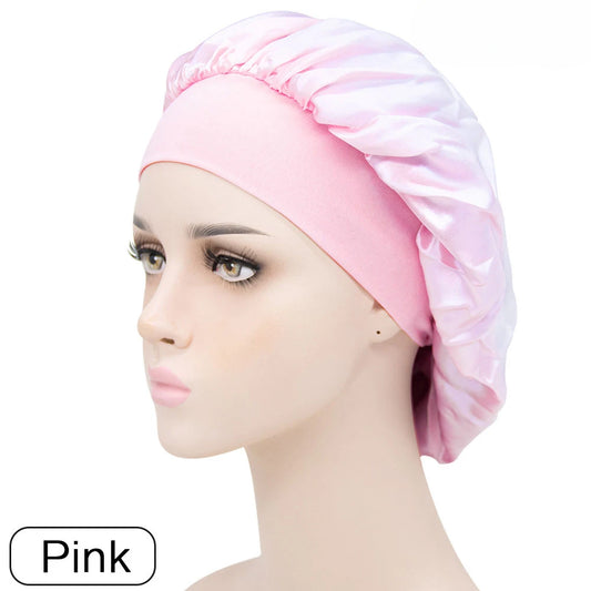 Elegant Satin Hair Bonnet For Long Hair Sleep Cap Night