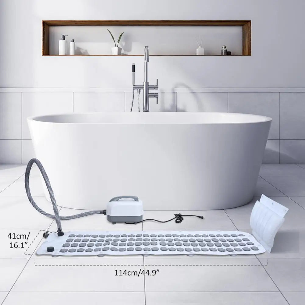 Portable Spa Bubble Bath Mat With Pillow And Remote Control