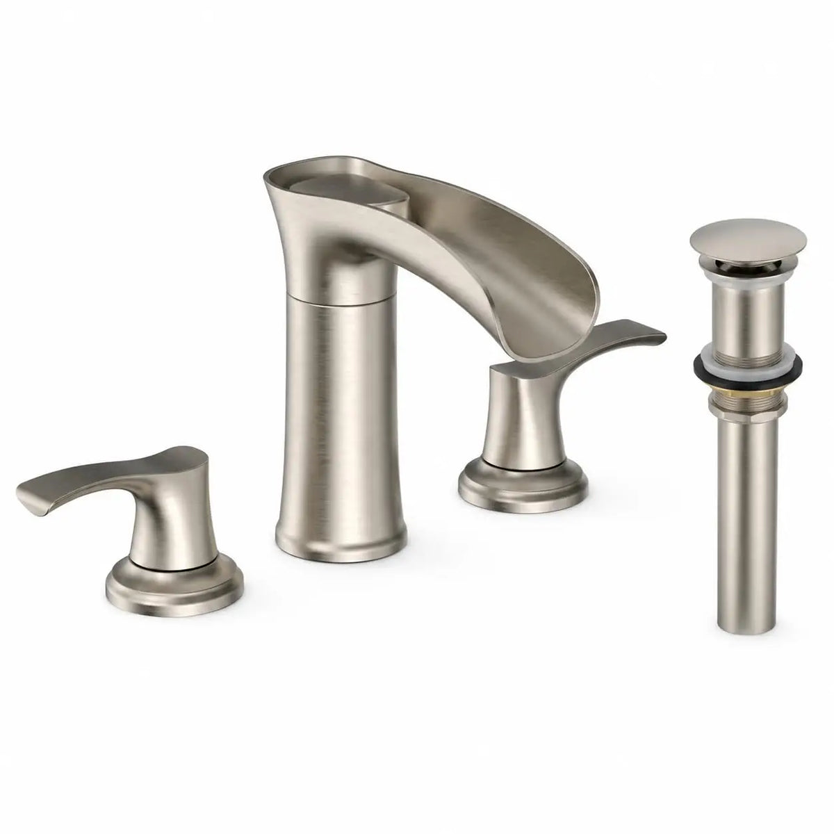 HiMISS Waterfall Bathroom Faucet Dual Handle Sink Tap
