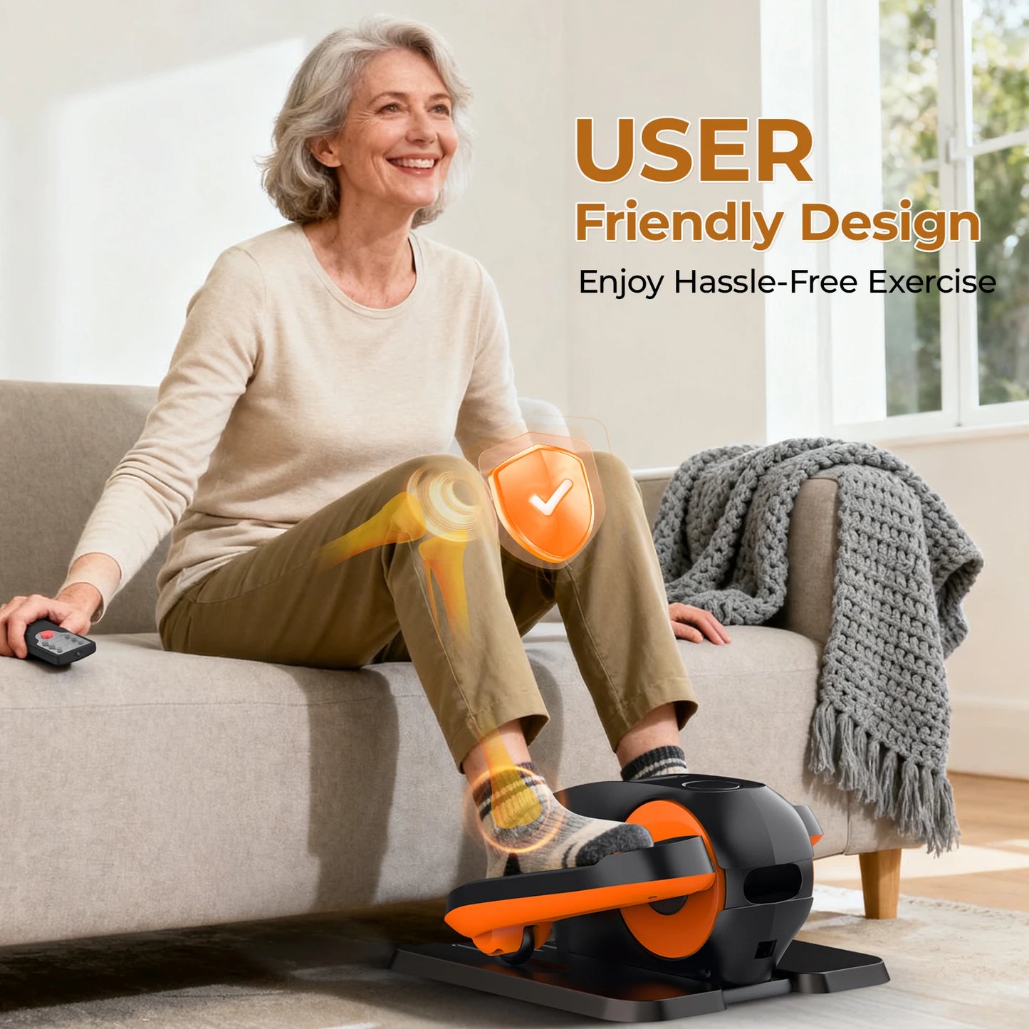 Under Desk Elliptical Machine With 3 Modes And 12 Speeds