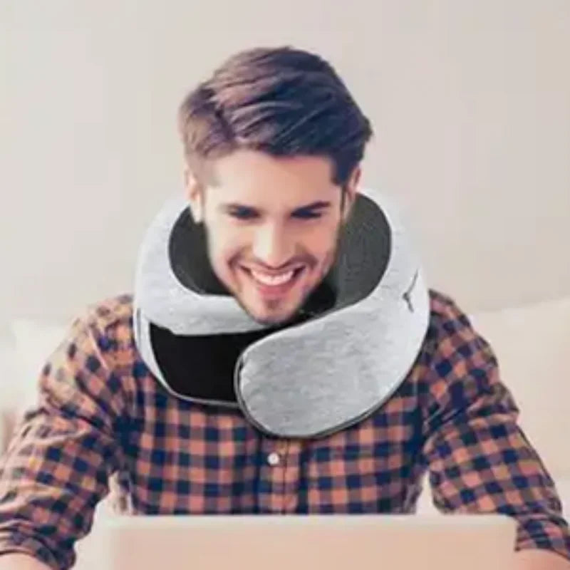 Travel Neck Pillow Memory Foam U Shape Adjustable for Car