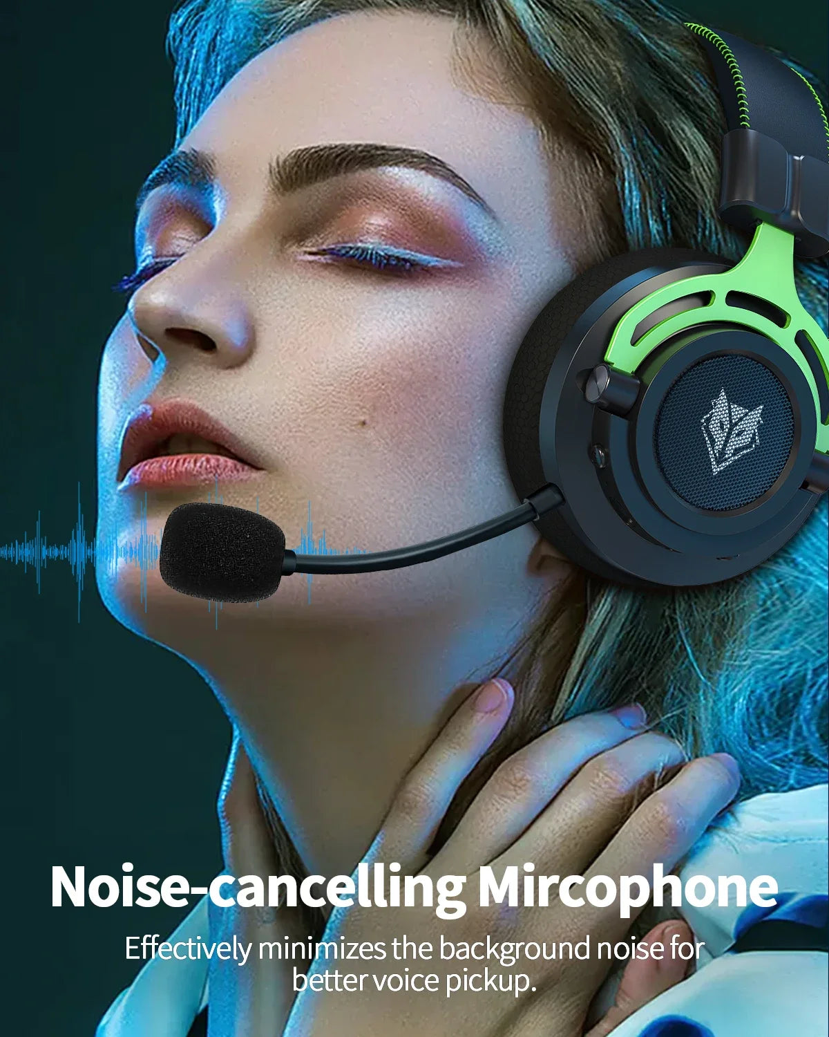 NUBWO G03 Wireless Gaming Headset 2.4GHz Bluetooth Noise Canceling Microphone