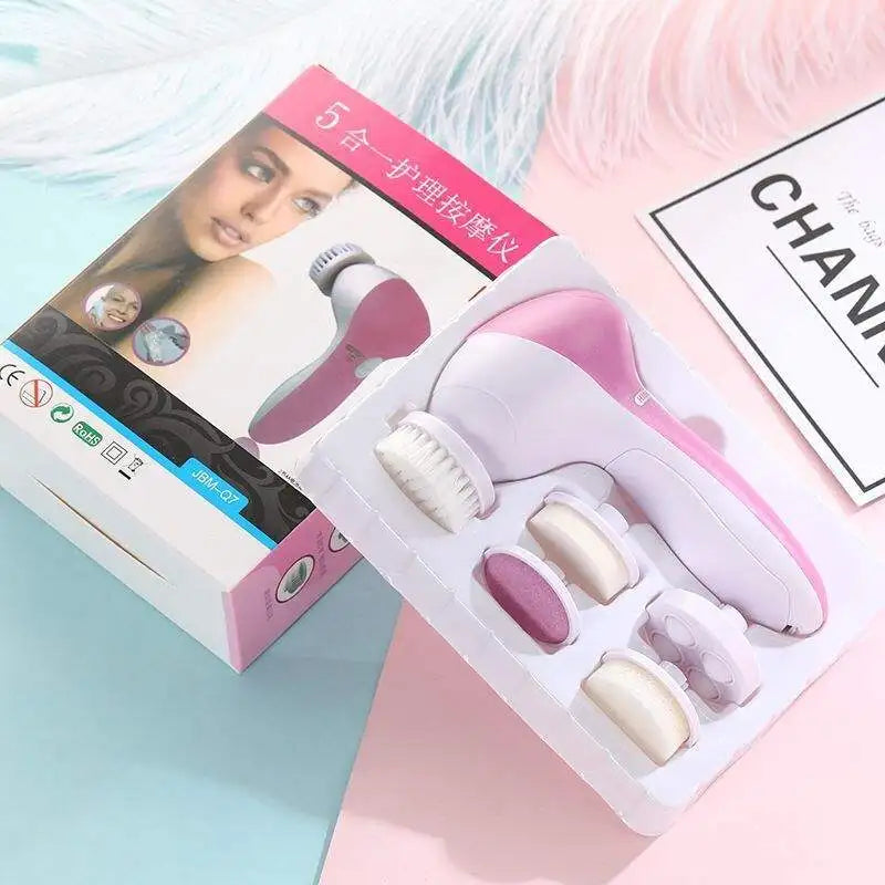 Five In One Electric Facial Cleansing Brush Massager