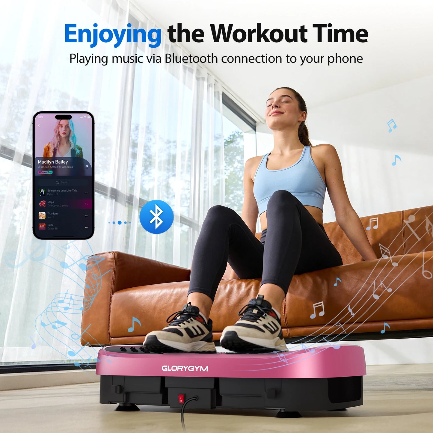 Vibration Plate Exercise Machine With Quiet App Control