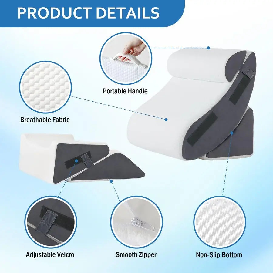 Wedge Pillow Set for After Surgery Orthopedic Pain Relief