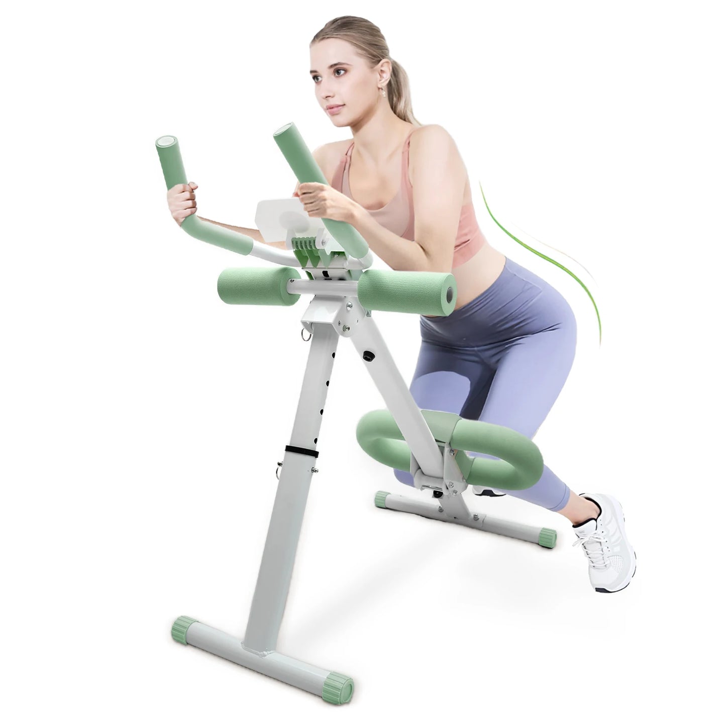 Folding Abdominal Crunch Machine For Home Gym With Resistance Bands