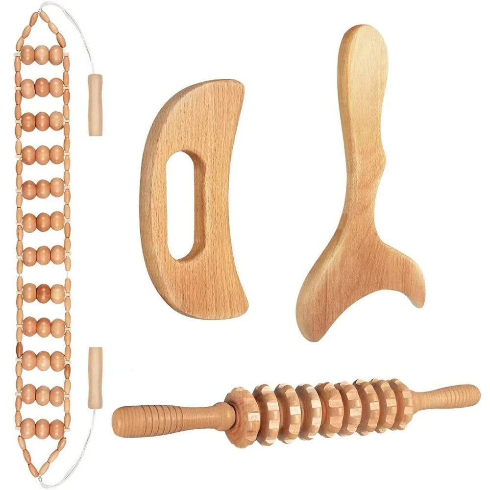 Wood Therapy Massage Tools Maderoterapia Kit for Body Contouring