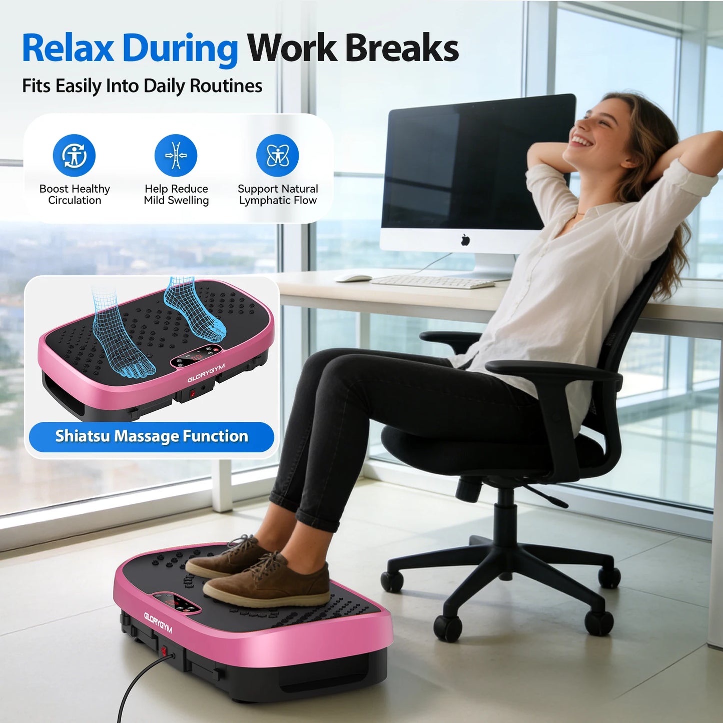 Vibration Plate Exercise Machine With Quiet App Control