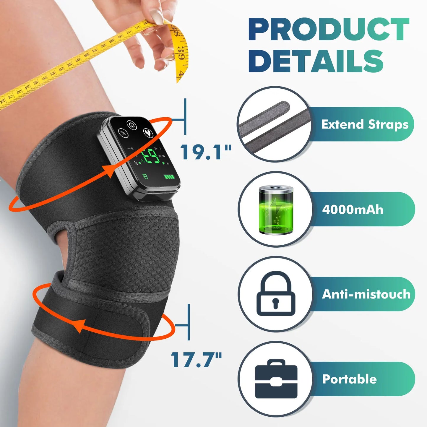 Intelligent Electric Heating Knee Protection Massage Device For Joints