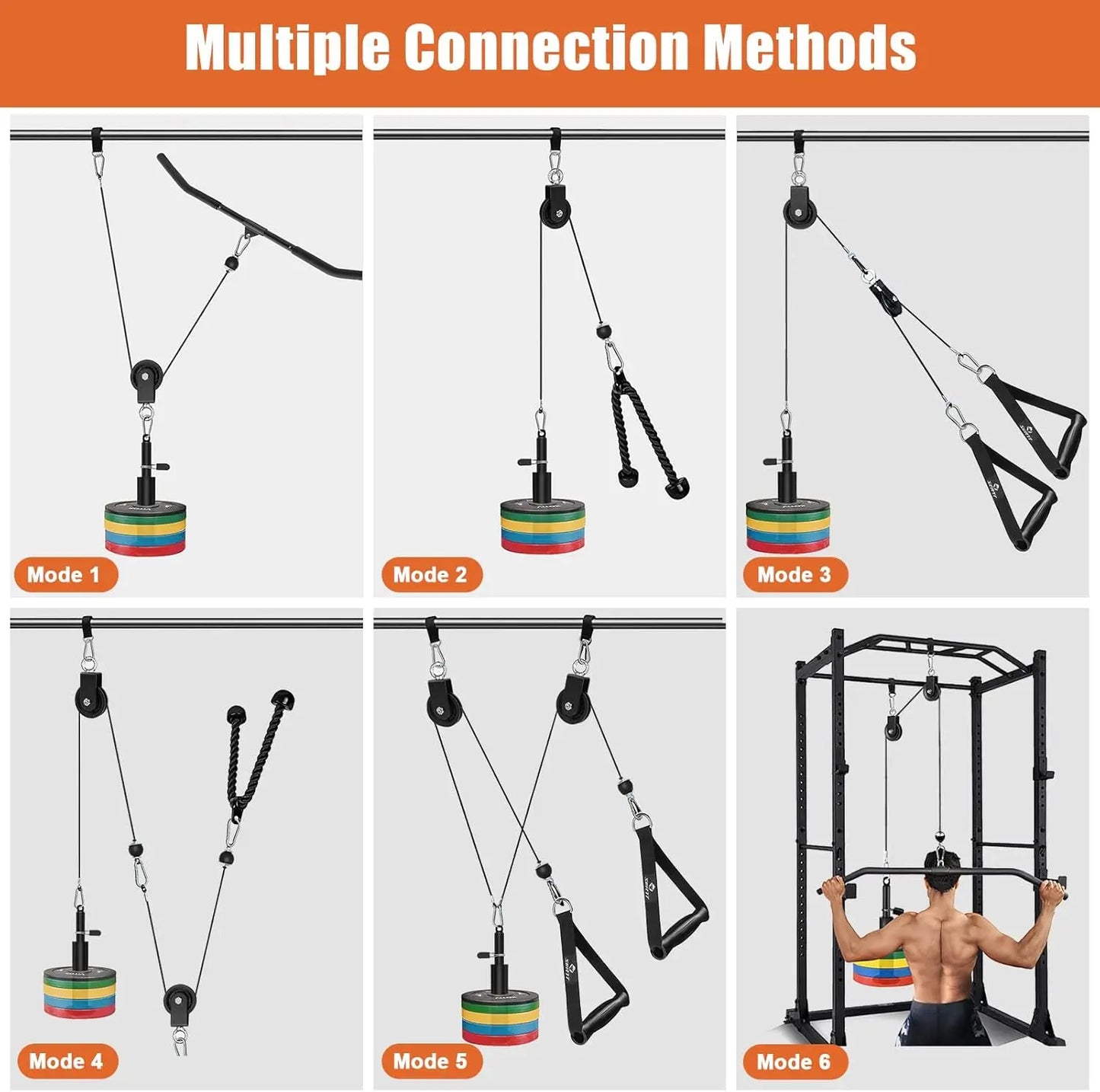 Home Gym Pulley System For Tricep Lat Pulldown Full Body