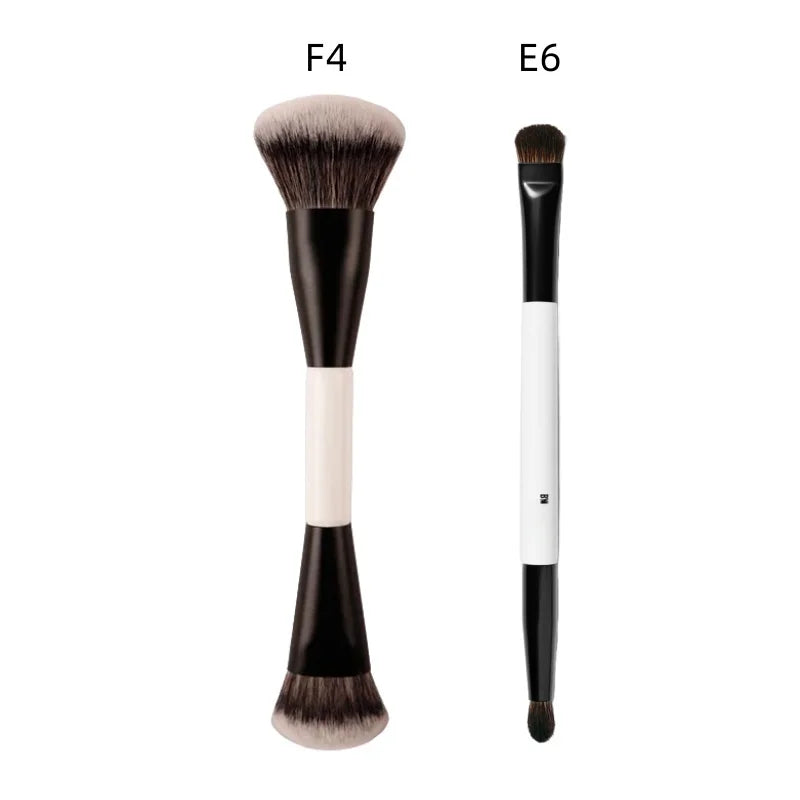 F4 Dual Ended Foundation Brush for Face Powder Blush Concealer