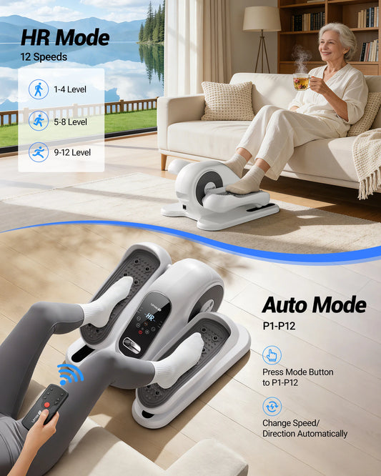 Electric Leg Exerciser Under Table Elliptical With Remote Control 12 Programs
