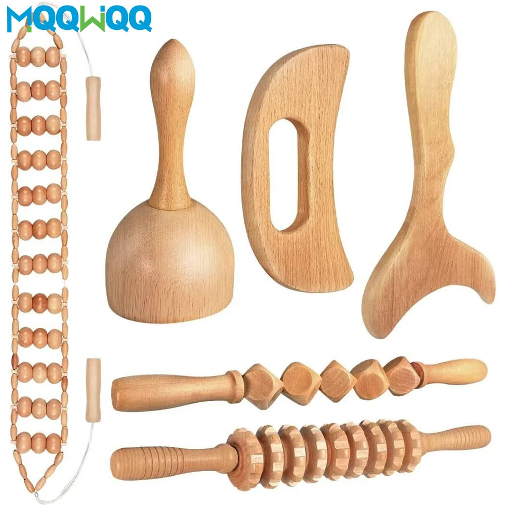 Wood Therapy Massage Tools Maderoterapia Kit for Body Contouring