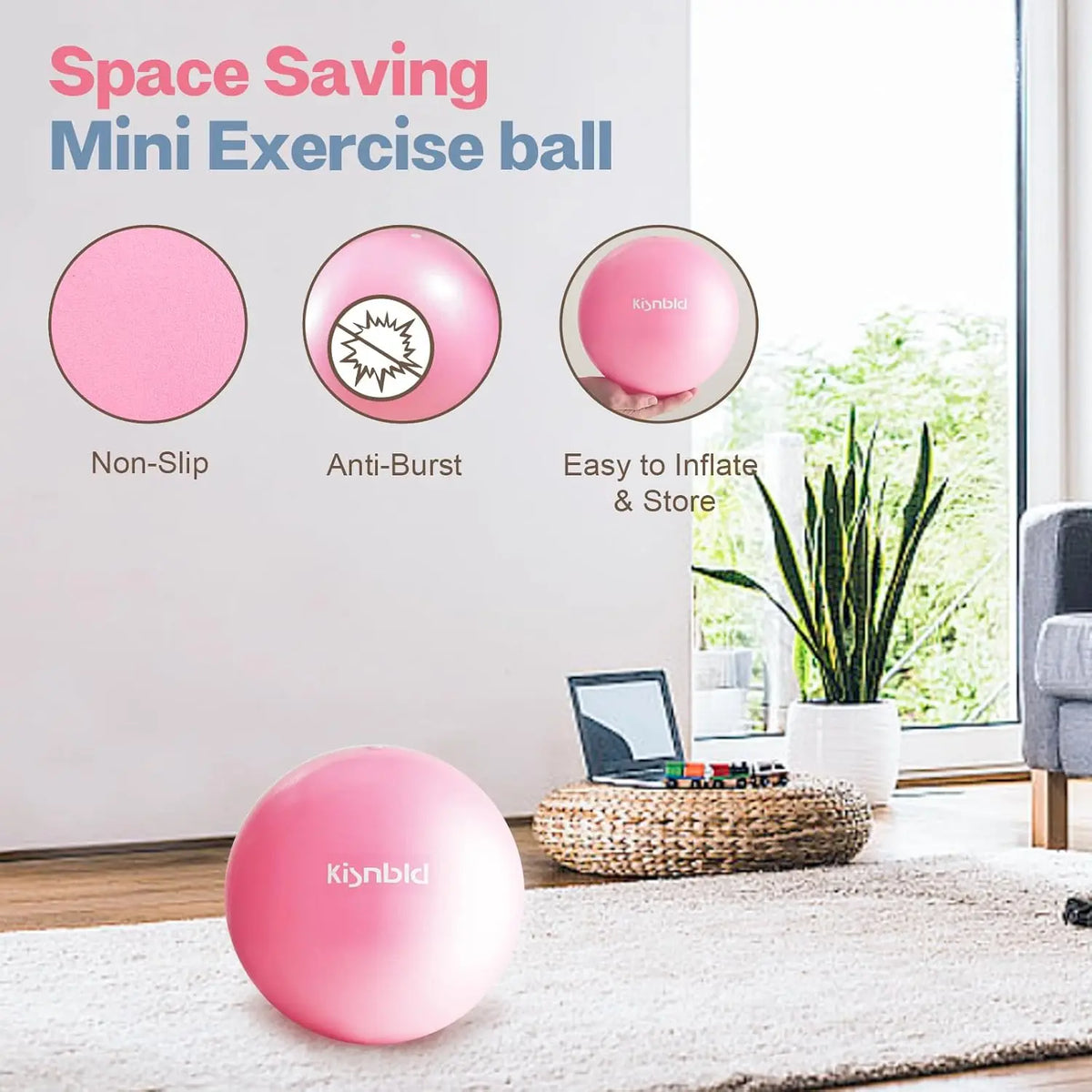 Kisnbld Mini Pilates Exercise Yoga Ball For Core Strength