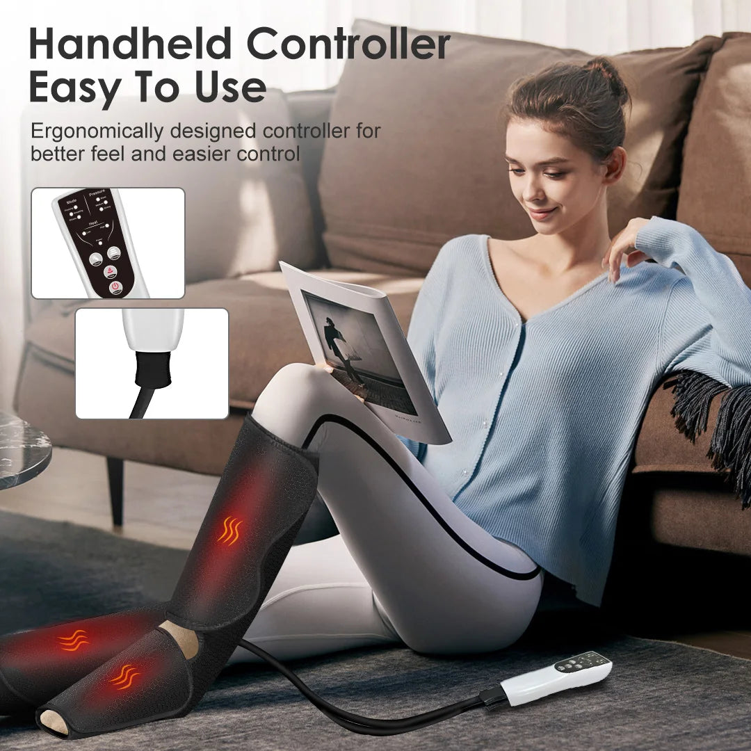 Sejoy Leg Air Compression Massager With Integrated Heat Therapy