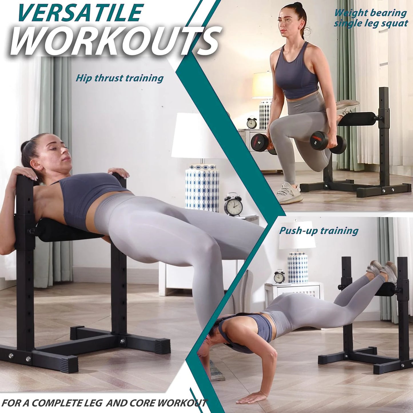 MARSAFIT Single Leg Squat Stand With Adjustable Height Home Gym