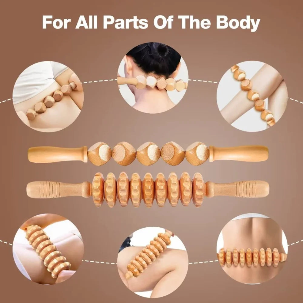 Wood Therapy Massage Tools Maderoterapia Kit for Body Contouring