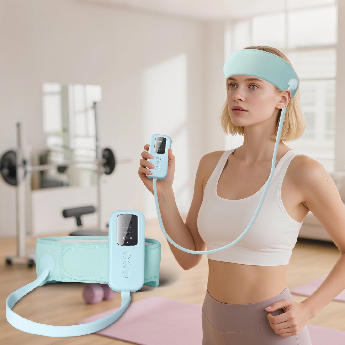 USB Powered Migraine Relief Cap Head And Eye Massager Heating