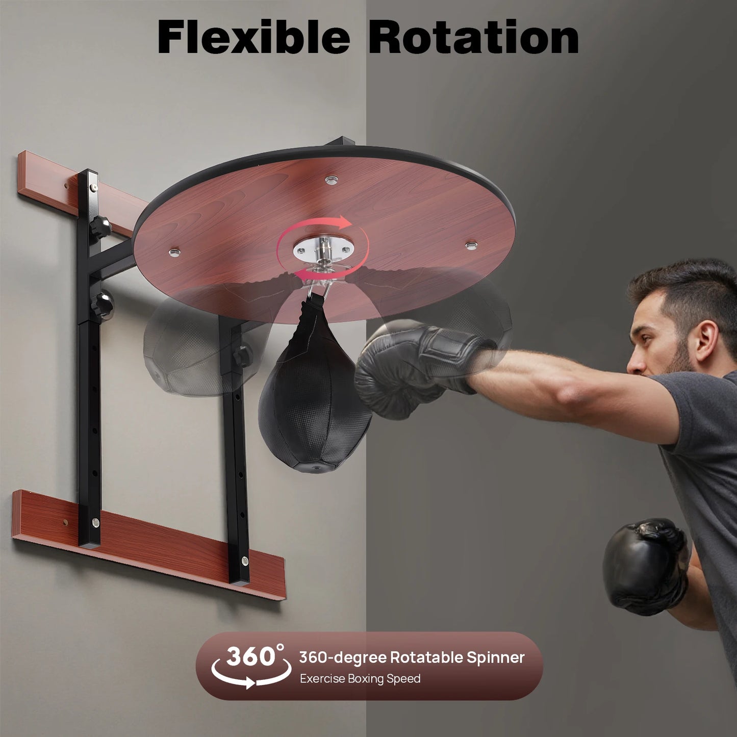 Heavy Duty Adjustable Speed Bag Platform Kit For Wall Mounted Boxing Training