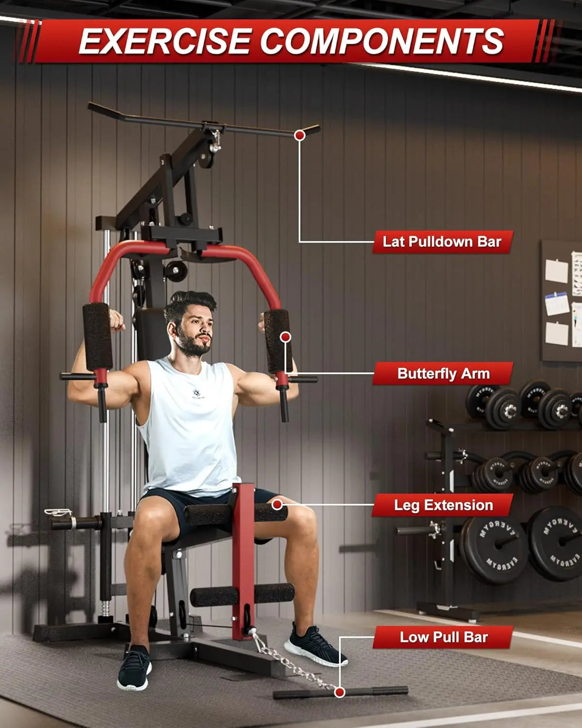 HiMISS Home Gym Machine All In One Strength Training System