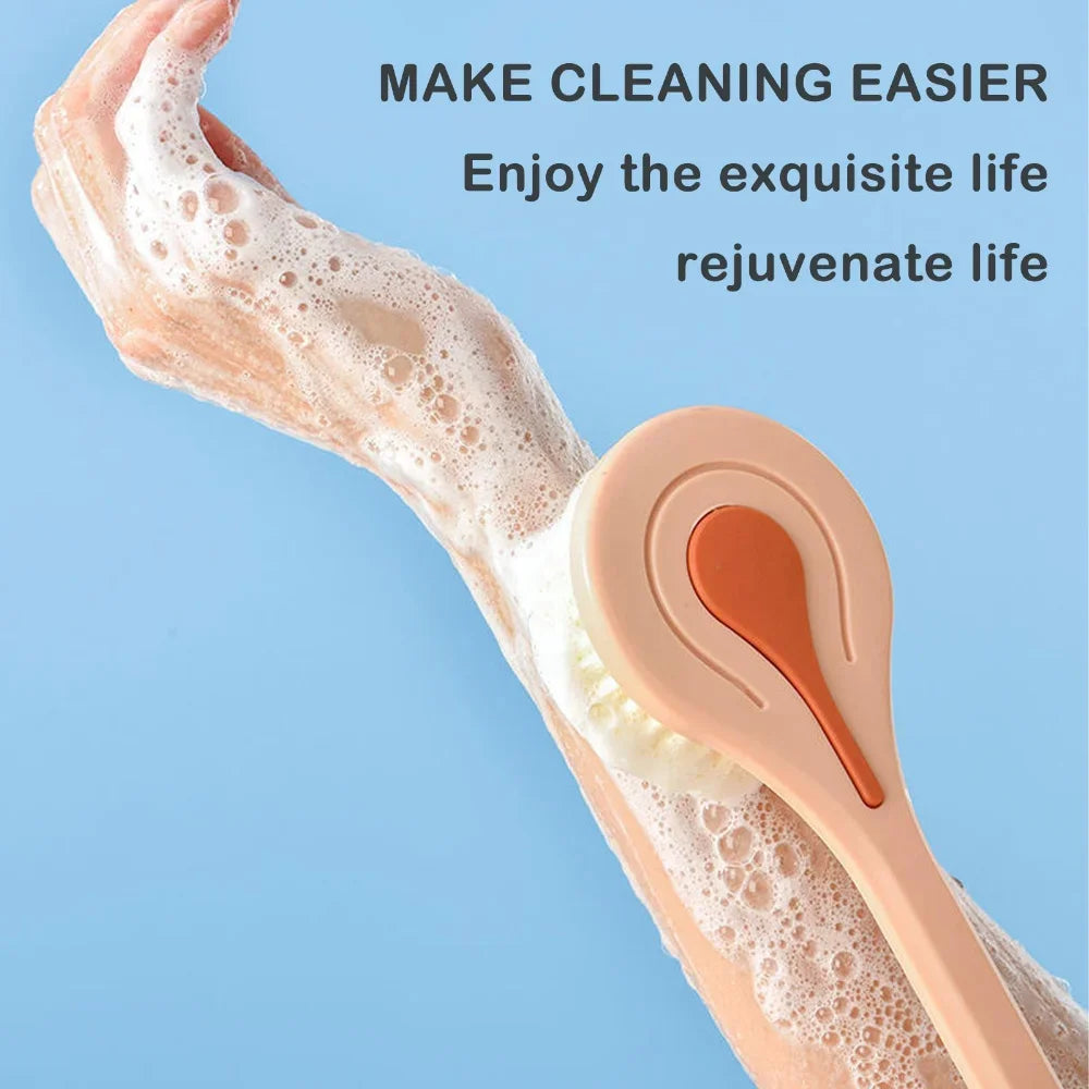 Long Handle Bath Brush With Back Scrubber For Body Massage
