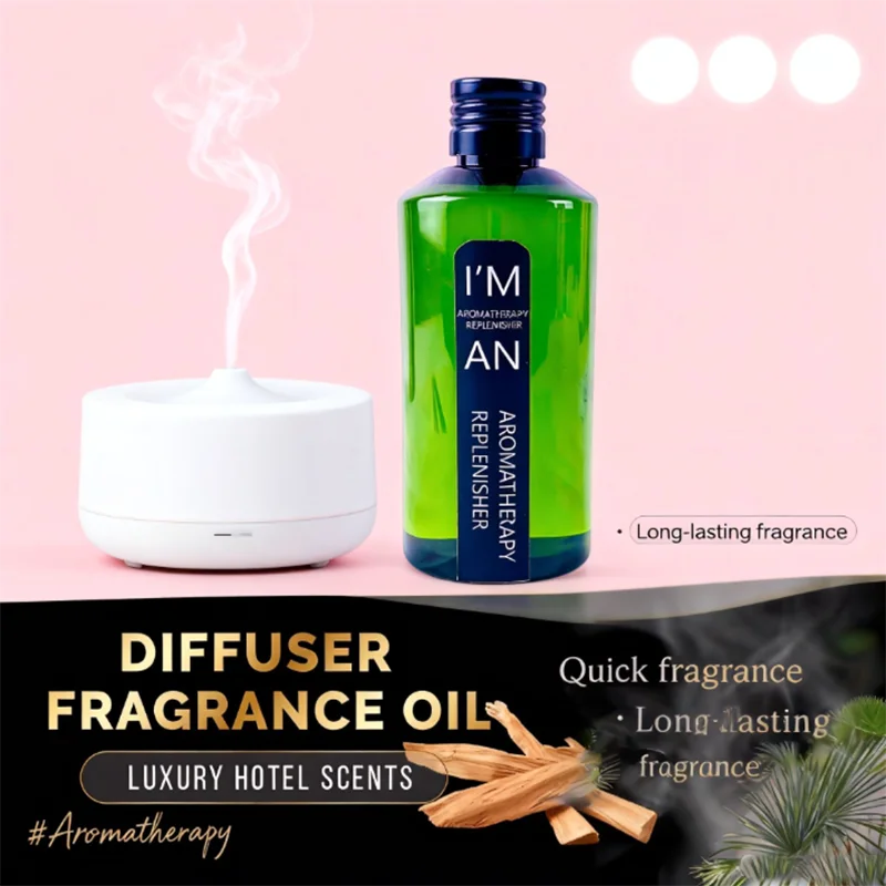 200ML Fireless Aromatherapy Ebony Rose Gardenia Perfume Replenisher Fluid Fragrance Oil for Home Diffuser Hotel Essential Oils