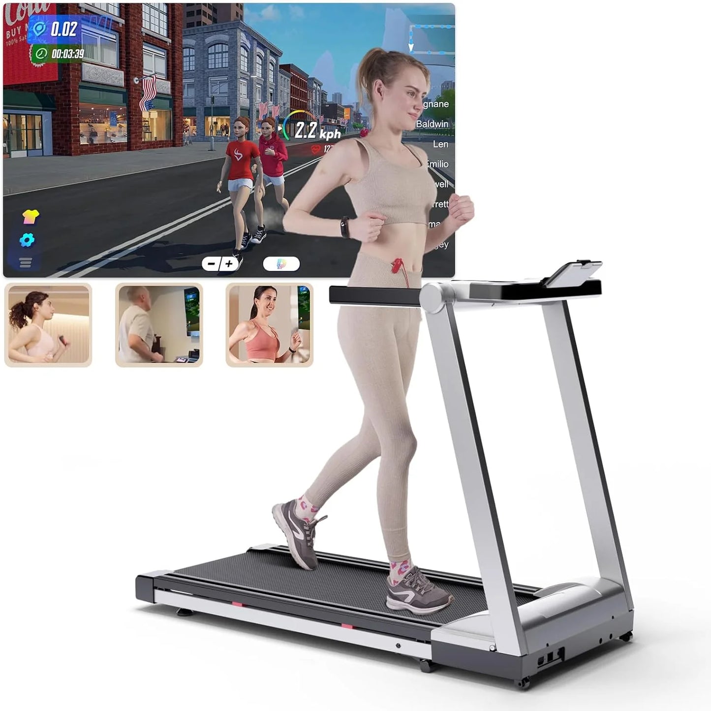 Superun 3.5HP Foldable Treadmill with Incline and App Control