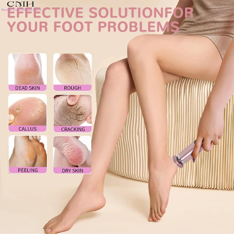 CMH Dual-Head Metal Electric Foot Grinder Rechargeable Callus Remover