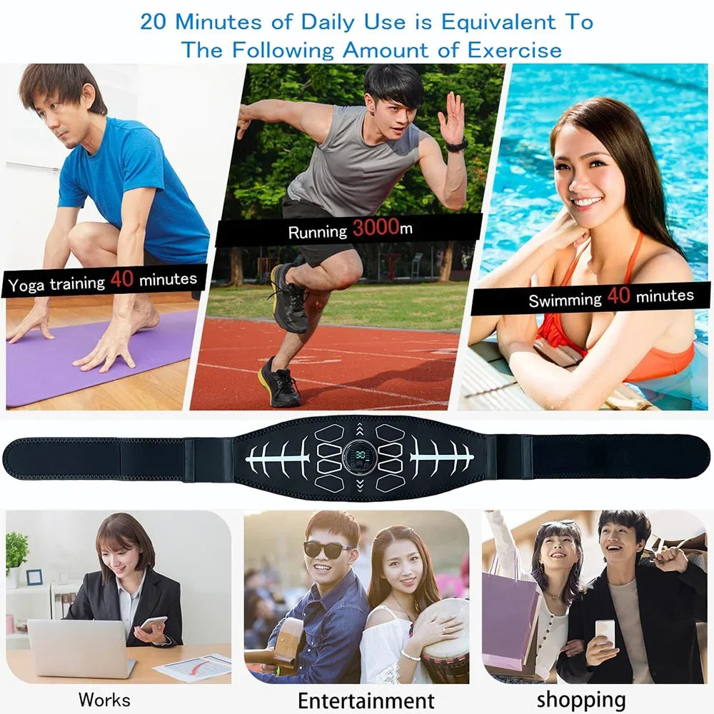 EMS Abdominal Toning Belt Muscle Stimulator Abs Trainer