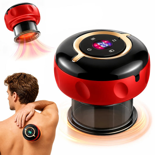 Jitesy Electric Cupping Massager Microcurrent Heat Smart Suction Pain Relief