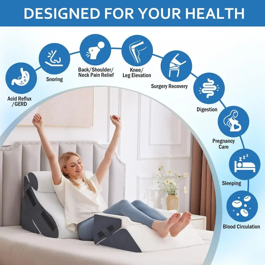 Wedge Pillow Set for After Surgery Orthopedic Pain Relief
