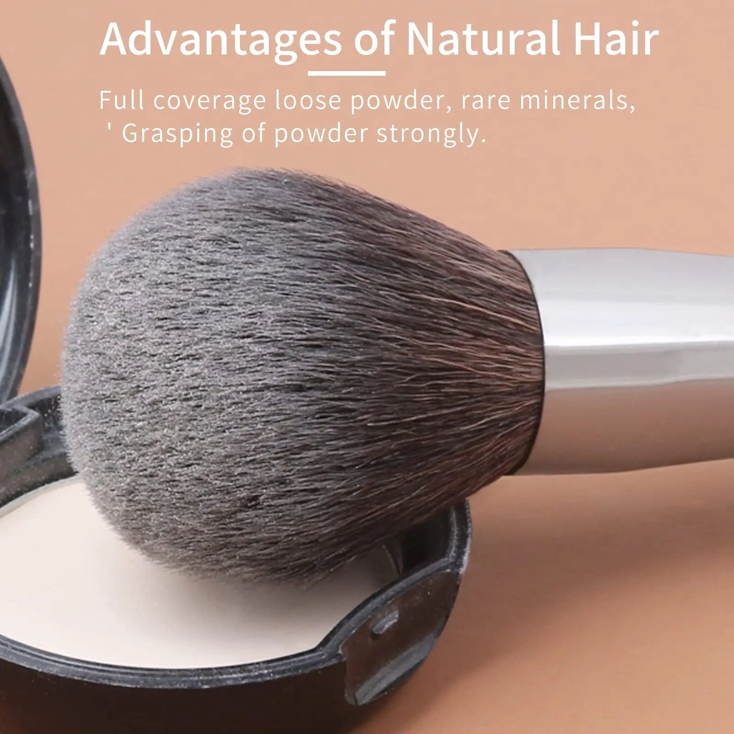 Natural Goat Hair Makeup Brush Set With Travel Case