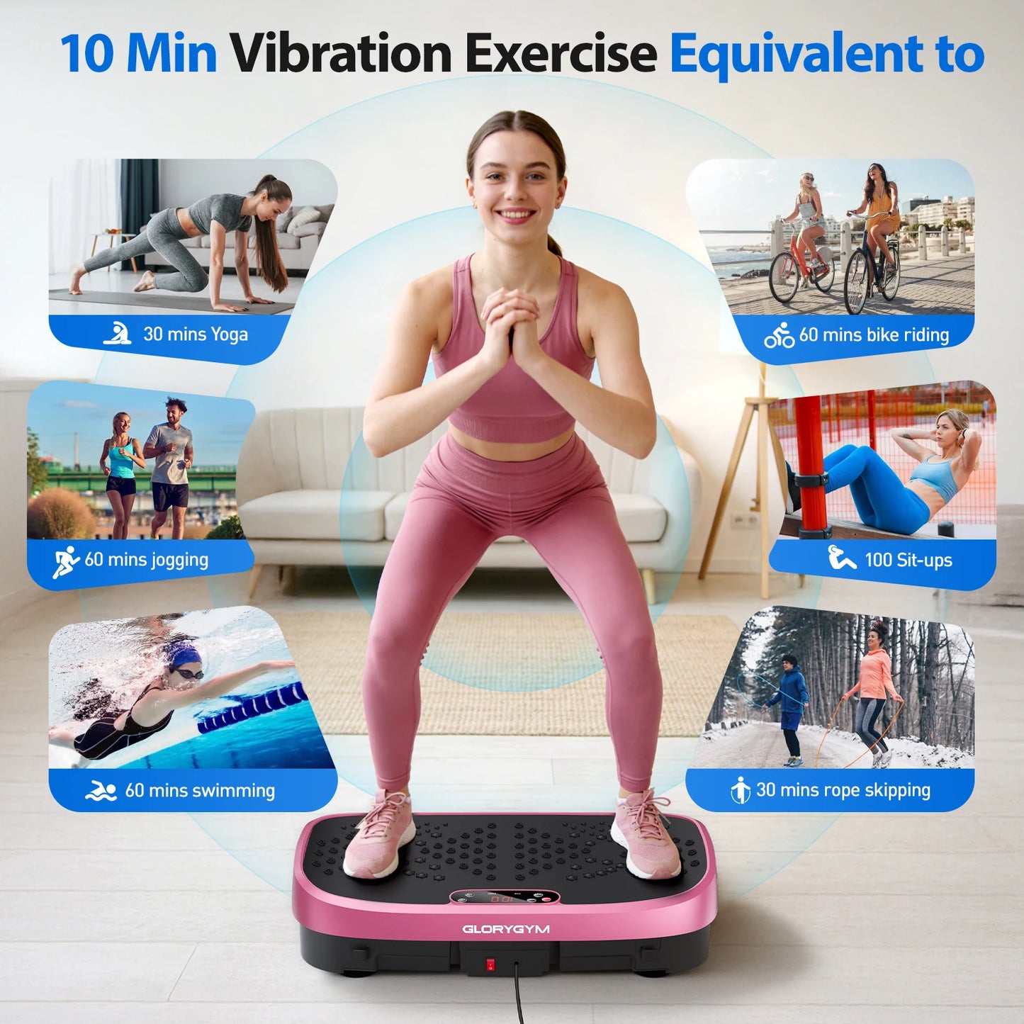 Vibration Plate Exercise Machine With Quiet App Control