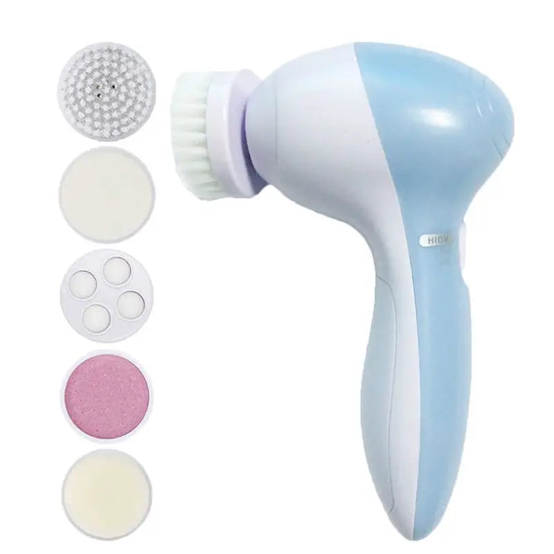 Five In One Electric Facial Cleansing Brush Massager