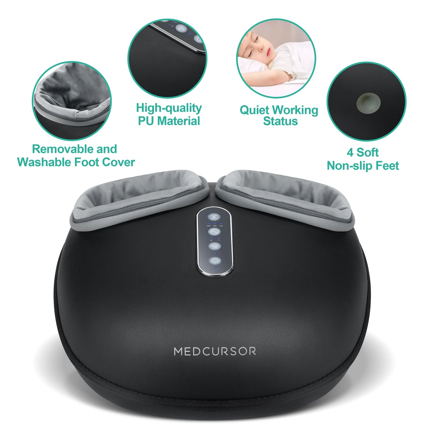 Medcursor Shiatsu Foot Massager With Heat Roller Pain Relief