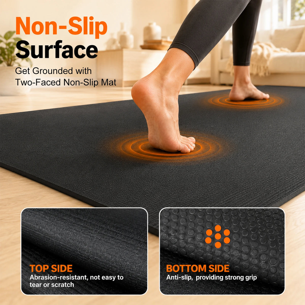 Professional Non Slip Double Yoga Mat Home Gym Fitness Training