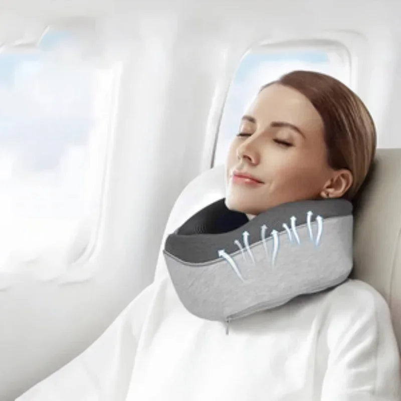 Travel Neck Pillow Memory Foam U Shape Adjustable for Car