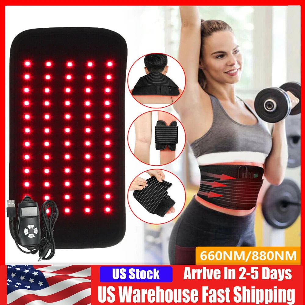 Near Infrared Red Light Therapy Waist Wrap 660nm 30W Pain Relief