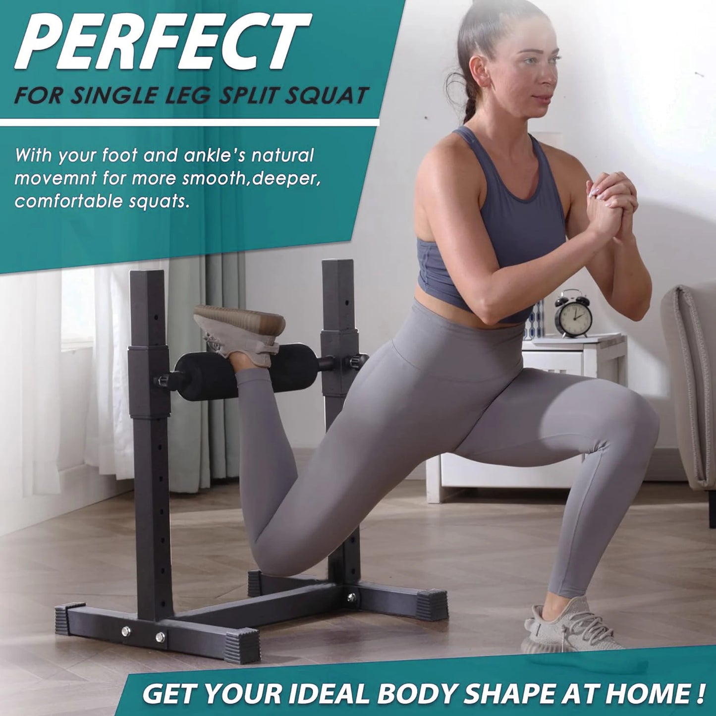 MARSAFIT Single Leg Squat Stand With Adjustable Height Home Gym